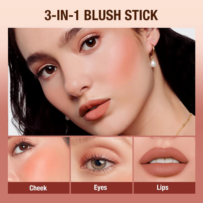 Batom blash 3 em 1 olhos, bochechas e lábios