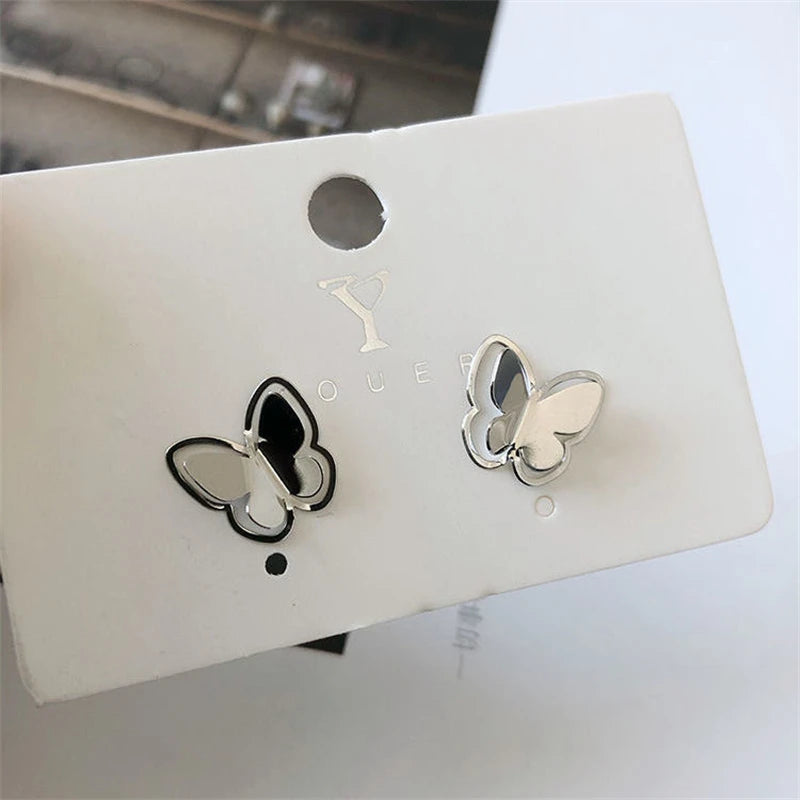 2022 Inlaid Zircon Butterfly Earrings Delicate Simple Golden Butterfly Earrings Personalized Jewelry Earrings Anniversary Gift